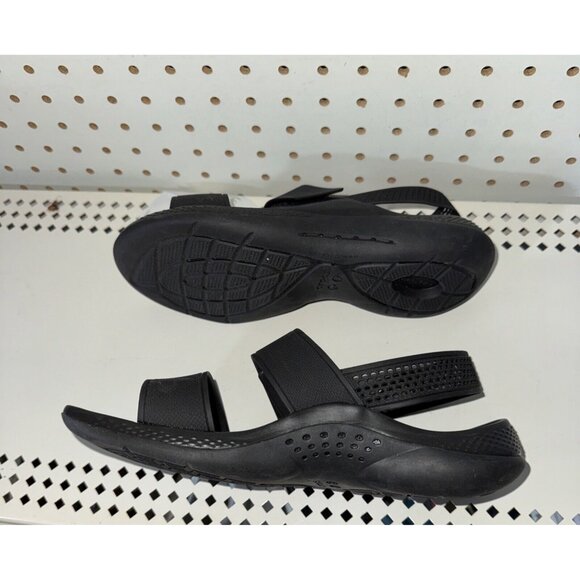 Crocs Literide 360 Womens Rubber Sport Flip Flops Sandals Slides Size 8 Black - Picture 6 of 8